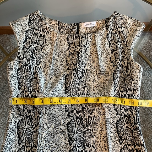 Calvin Klein Cap Sleeve Snakeskin Dress - Picture 9 of 16